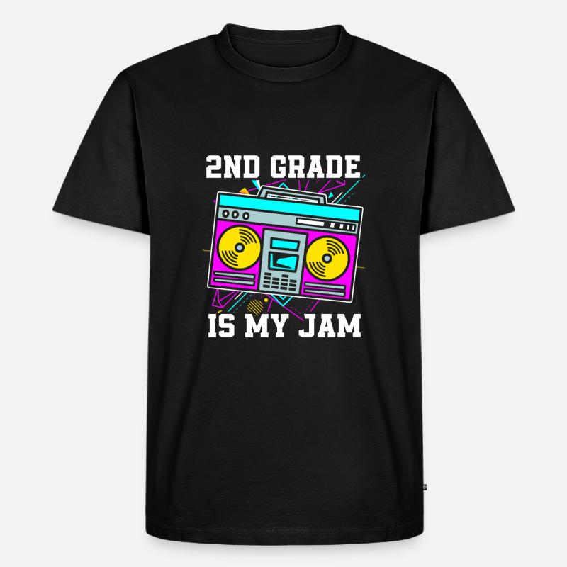 2. Klasse - Männer Premium Bio T-Shirt - Schwarz