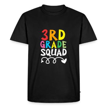 3rd Grade - Men's Premium Organic T-Shirt - black - Front - Nico (187cm)