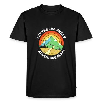 3rd Grade - Men's Premium Organic T-Shirt - black - Front - Nico (187cm)