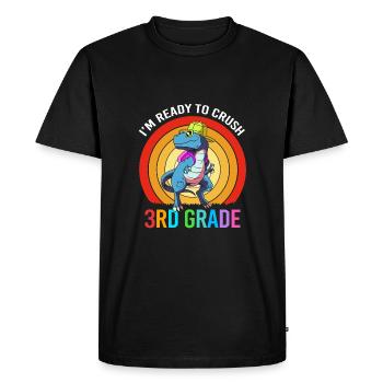 3rd Grade - Men's Premium Organic T-Shirt - black - Front - Nico (187cm)