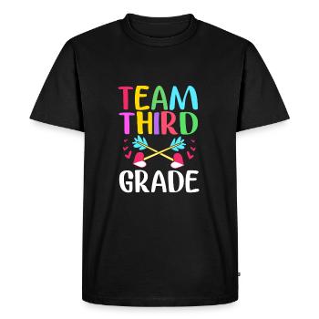3ème année - T-shirt Premium bio Homme - noir - Devant - Nico (187cm)