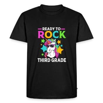 3ème année - T-shirt Premium bio Homme - noir - Devant - Nico (187cm)