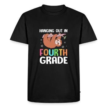 4th Grade - Men's Premium Organic T-Shirt - black - Front - Nico (187cm)