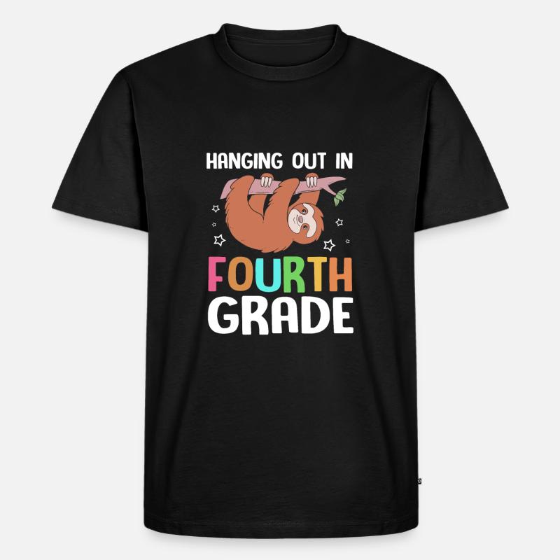 4. Klasse - Männer Premium Bio T-Shirt - Schwarz