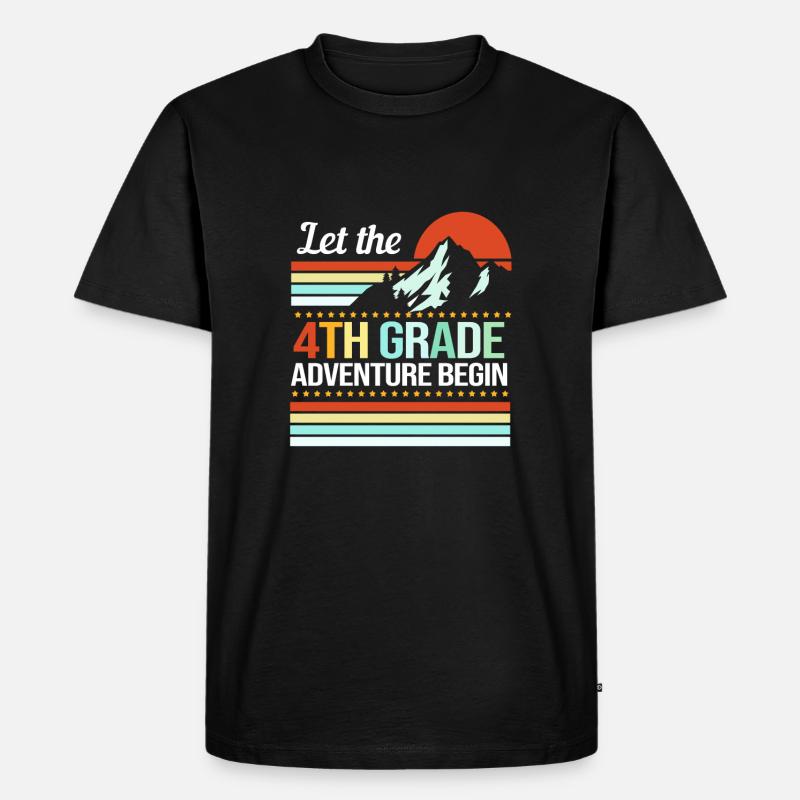 4. Klasse - Männer Premium Bio T-Shirt - Schwarz