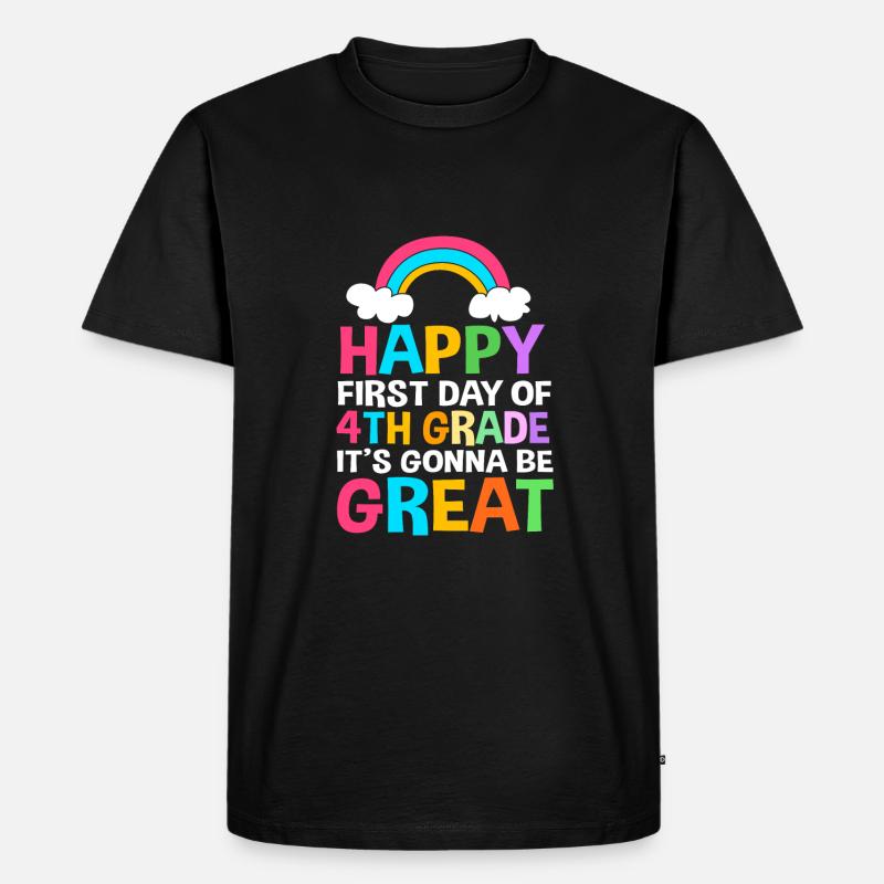 4. Klasse - Männer Premium Bio T-Shirt - Schwarz