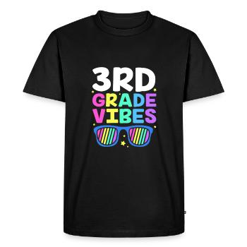 3rd Grade - Men's Premium Organic T-Shirt - black - Front - Nico (187cm)
