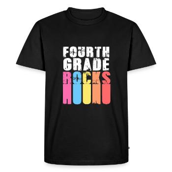 4th Grade - Men's Premium Organic T-Shirt - black - Front - Nico (187cm)