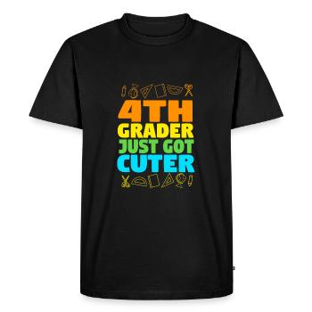 4th Grade - Men's Premium Organic T-Shirt - black - Front - Nico (187cm)