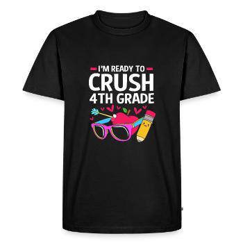 4th Grade - Men's Premium Organic T-Shirt - black - Front - Nico (187cm)