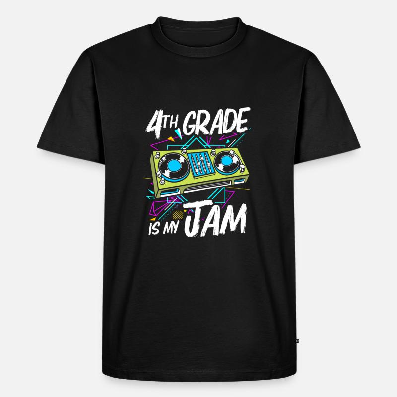 4. Klasse - Männer Premium Bio T-Shirt - Schwarz