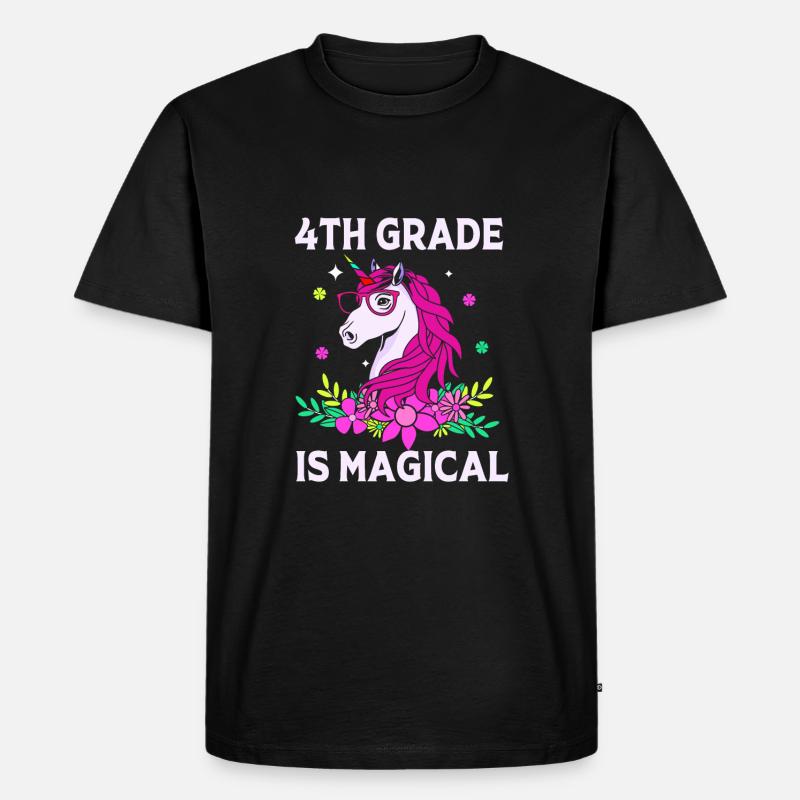4. Klasse - Männer Premium Bio T-Shirt - Schwarz
