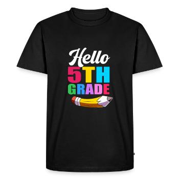 5th Grade - Men's Premium Organic T-Shirt - black - Front - Nico (187cm)