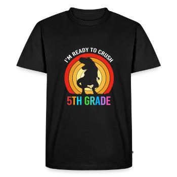 5th Grade - Men's Premium Organic T-Shirt - black - Front - Nico (187cm)