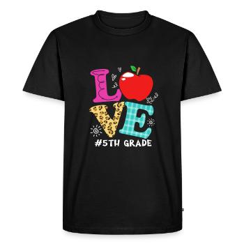 5th Grade - Men's Premium Organic T-Shirt - black - Front - Nico (187cm)