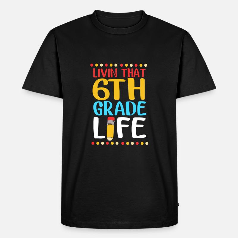 6. Klasse - Männer Premium Bio T-Shirt - Schwarz