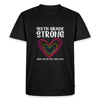 6th Grade - Men's Premium Organic T-Shirt - black - Front - Nico (187cm)