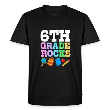 6th Grade - Men's Premium Organic T-Shirt - black - Front - Nico (187cm)