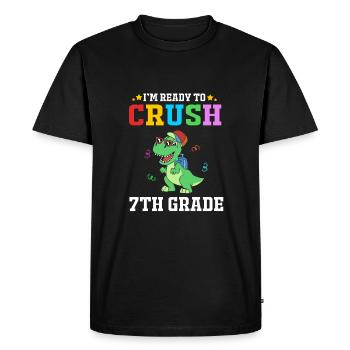 7th Grade - Men's Premium Organic T-Shirt - black - Front - Nico (187cm)