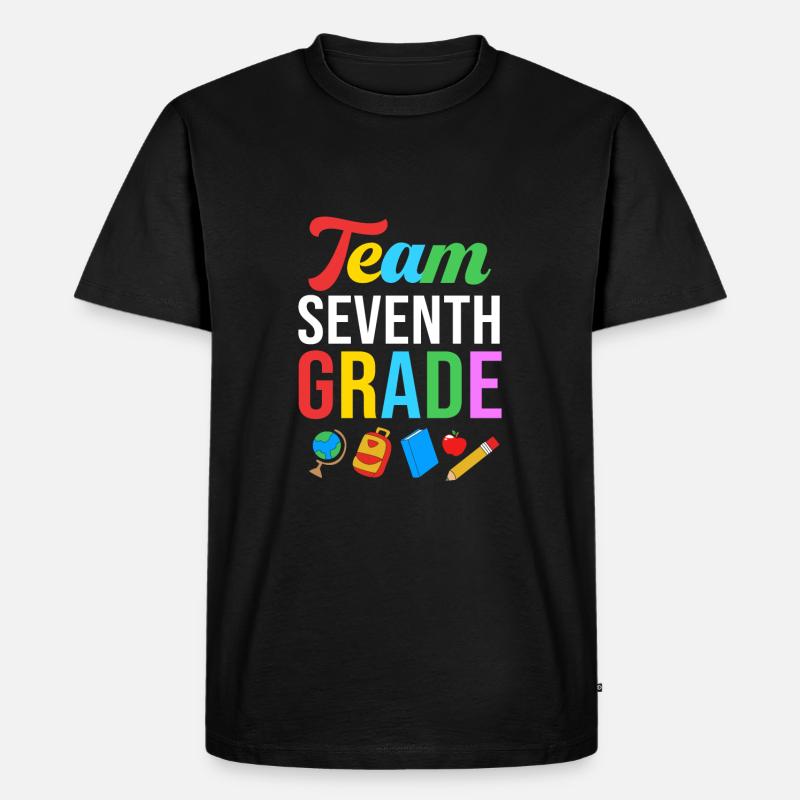 7. Klasse - Männer Premium Bio T-Shirt - Schwarz