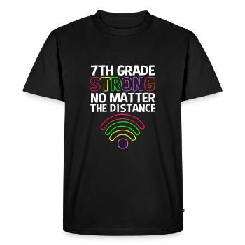 7th Grade - Men's Premium Organic T-Shirt - black - Front - Nico (187cm)