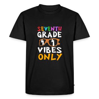 7th Grade - Men's Premium Organic T-Shirt - black - Front - Nico (187cm)