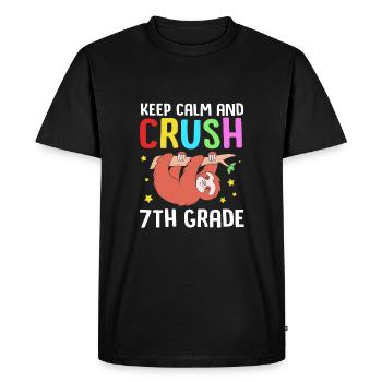 7th Grade - Men's Premium Organic T-Shirt - black - Front - Nico (187cm)