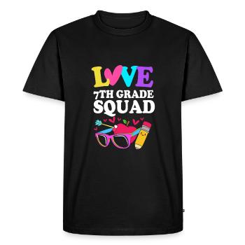 7th Grade - Men's Premium Organic T-Shirt - black - Front - Nico (187cm)