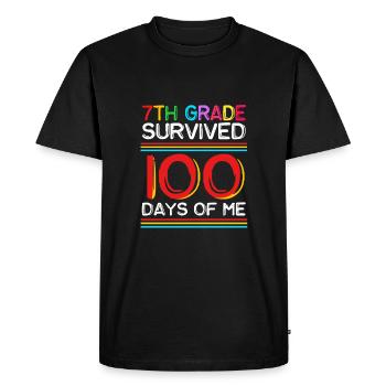 7th Grade - Men's Premium Organic T-Shirt - black - Front - Nico (187cm)