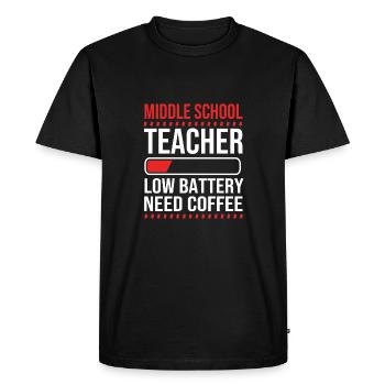Middle School Teachers - Men's Premium Organic T-Shirt - black - Front - Nico (187cm)