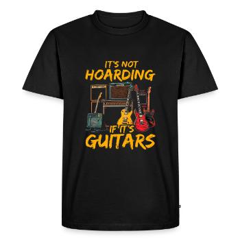 It's not hoarding if it's guitars - Men's Premium Organic T-Shirt - black - Front - Nico (187cm)
