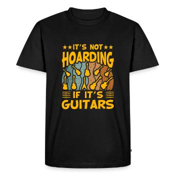 It's not hoarding if it's guitars - Men's Premium Organic T-Shirt - black - Front - Nico (187cm)