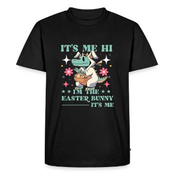 Easter Funny Saying - Men's Premium Organic T-Shirt - black - Front - Nico (187cm)