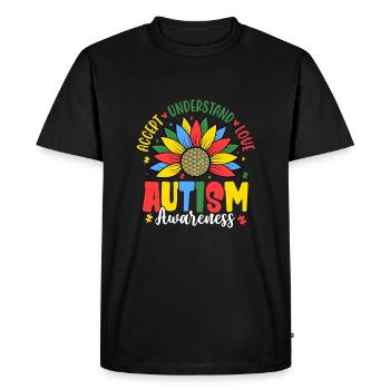 Autism Awareness - Men's Premium Organic T-Shirt - black - Front - Nico (187cm)
