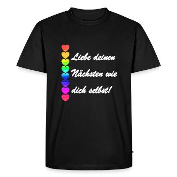 Charity 3 - Men's Premium Organic T-Shirt - black - Front - Nico (187cm)