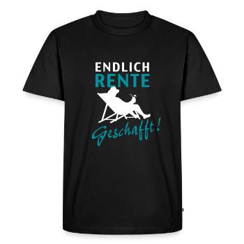 Finally retired, done - Men's Premium Organic T-Shirt - black - Front - Nico (187cm)