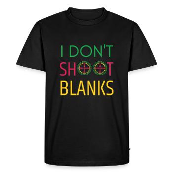 Je ne tire pas à blanc Baby Shower Dad Est 2024 - T-shirt Premium bio Homme - noir - Devant - Nico (187cm)