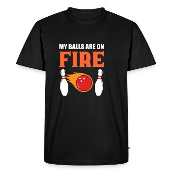 Balls in Brand Amateur Bowler Poison - Men's Premium Organic T-Shirt - black - Front - Nico (187cm)