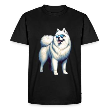 Chien Samoyède Cadeaux Mignon Samoyède Chien Graphique - T-shirt Premium bio Homme - noir - Devant - Nico (187cm)