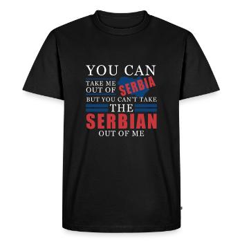 Serbie - T-shirt Premium bio Homme - noir - Devant - Nico (187cm)