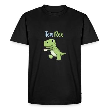 Tea Rex - Men's Premium Organic T-Shirt - black - Front - Nico (187cm)