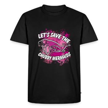 Sauvons les lamantins. Design coloré - T-shirt Premium bio Homme - noir - Devant - Nico (187cm)