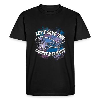 Sauvons les lamantins - T-shirt Premium bio Homme - noir - Devant - Nico (187cm)