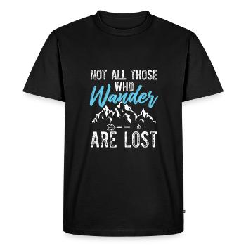 mountain hiking - Men's Premium Organic T-Shirt - black - Front - Nico (187cm)