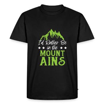 mountains mountains - Men's Premium Organic T-Shirt - black - Front - Nico (187cm)