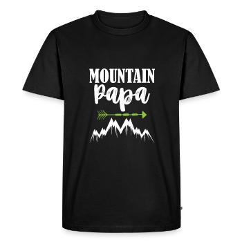 papa mountains - Men's Premium Organic T-Shirt - black - Front - Nico (187cm)