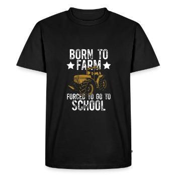 Born to farm School - T-shirt Premium bio Homme - noir - Devant - Nico (187cm)