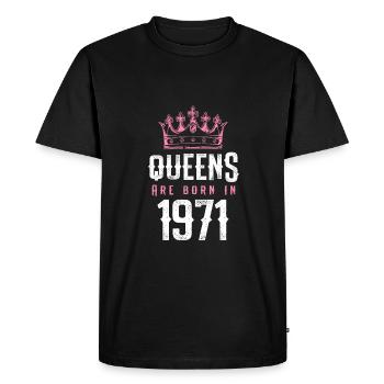 born en 1971 - T-shirt Premium bio Homme - noir - Devant - Nico (187cm)