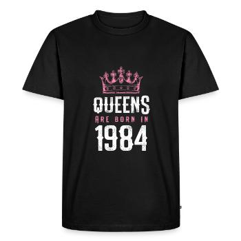 born en 1984 - T-shirt Premium bio Homme - noir - Devant - Nico (187cm)