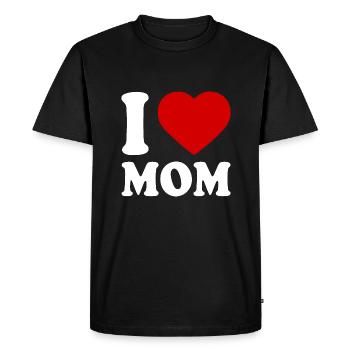 I love mom - T-shirt Premium bio Homme - noir - Devant - Nico (187cm)